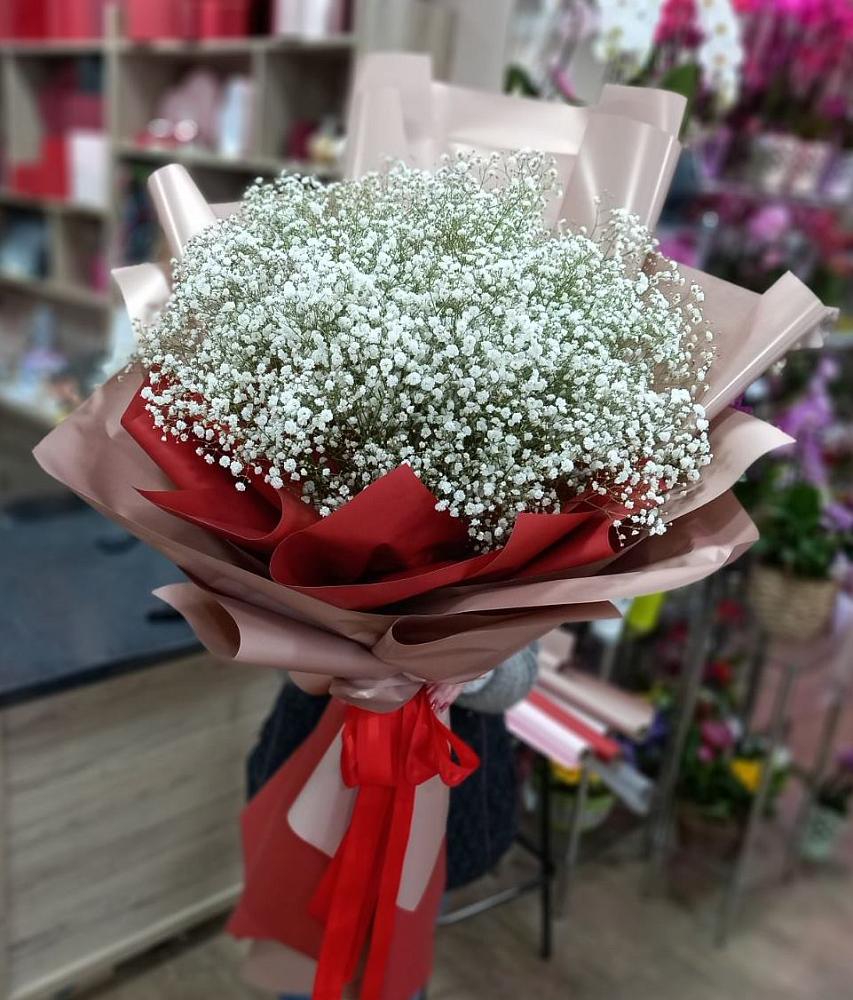 Букет Белые хлопья в Кирово-Чепецке Букет цветов из: Гипсофила в Кирово-Чепецке