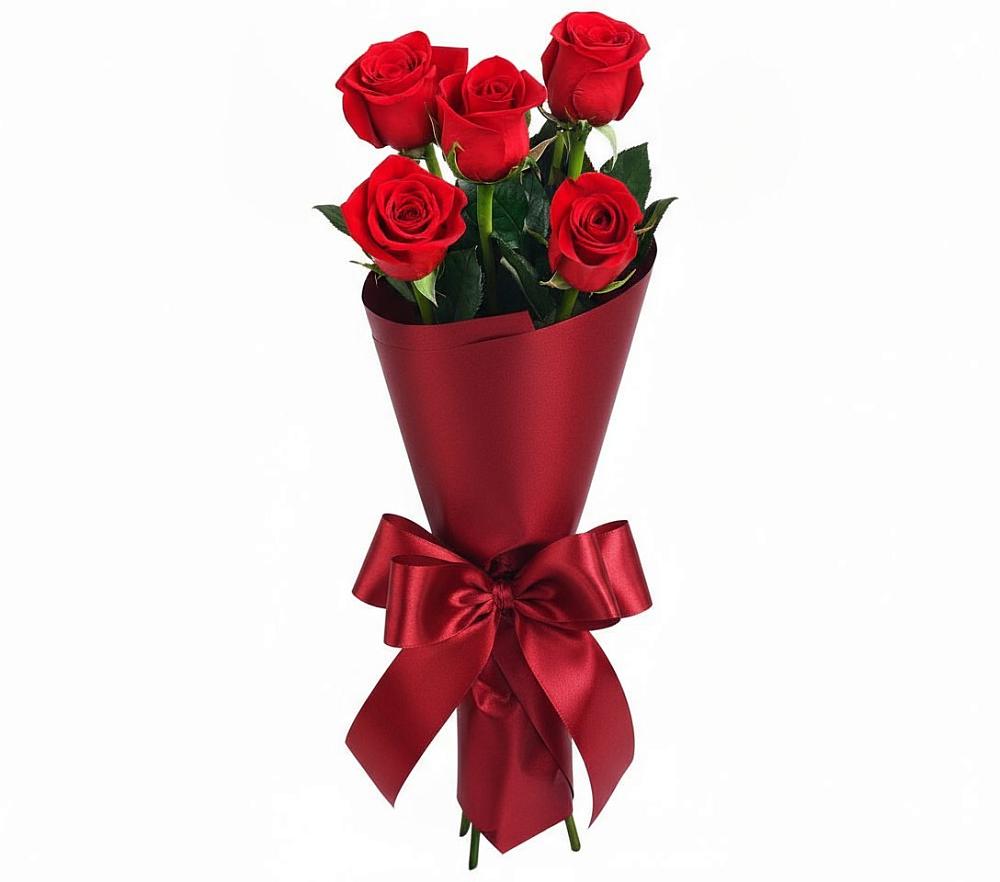 Букет 5 Красных роз Эдлесс Лав в Кирово-Чепецке