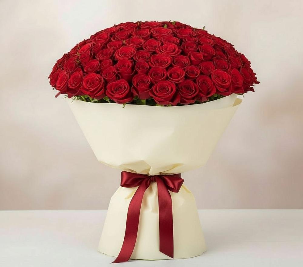 Букет 101 Красная роза Милано в Кирово-Чепецке
