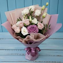 Букет цветов из:  Розы и Лизиантусы #REPLACE_PRED# Кирово-Чепецке