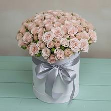 Цветочная композиция из Розы в шляпной коробке в Кирово-Чепецке