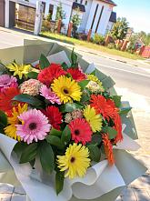 Букет цветов из:  Герберы #REPLACE_PRED# Кирово-Чепецке