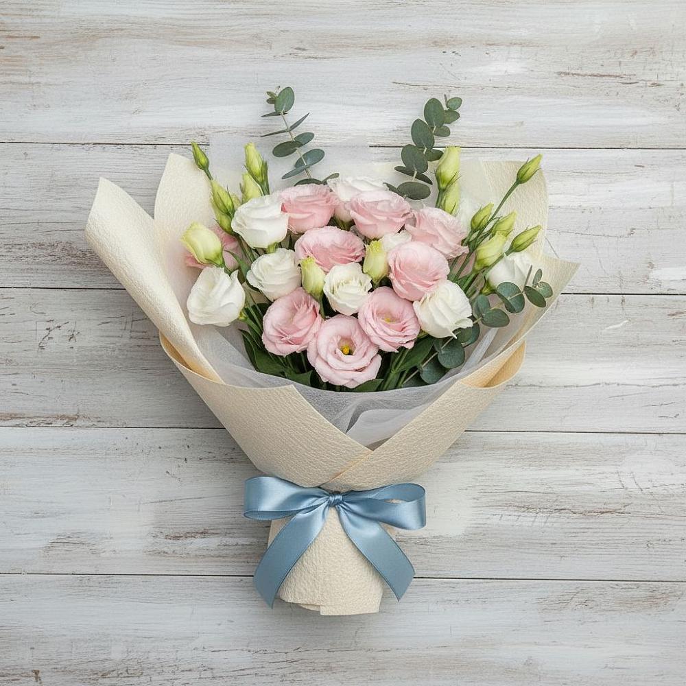 Букет цветов из: Лизиантусы в Кирово-Чепецке